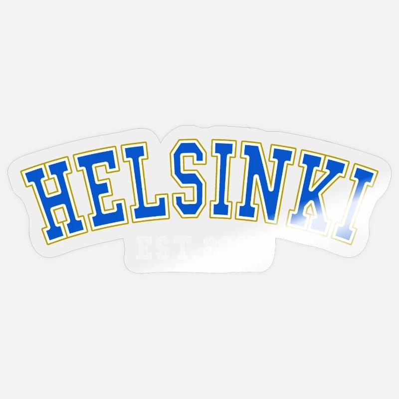 Helsinki Est.2005 - Sticker size S (10 x 10 cm) - transparent glossy