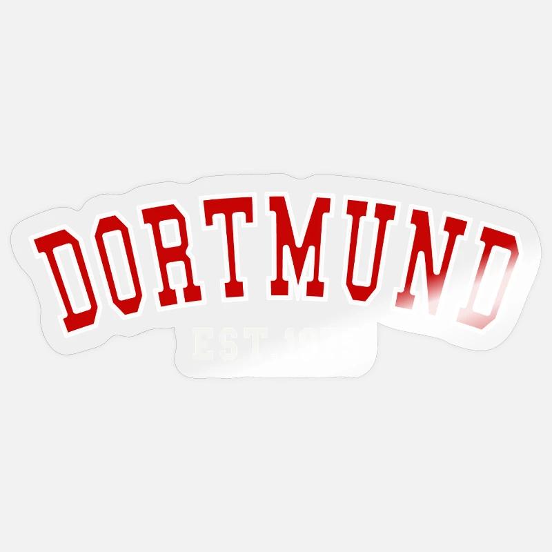 Dortmund Est. 1975 - Sticker size S (10 x 10 cm) - transparent glossy