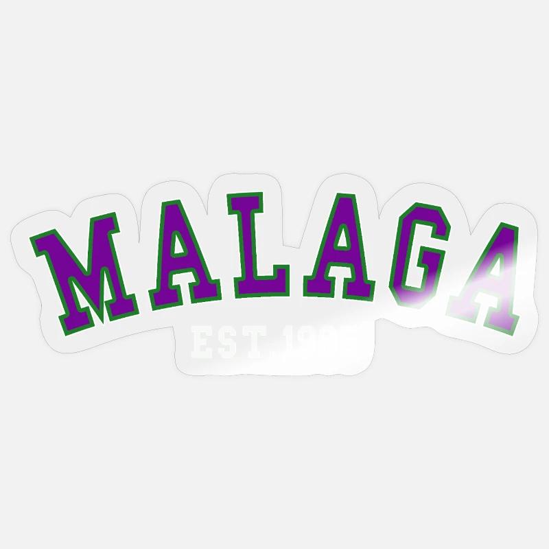 Malaga Est. 1985 - Sticker taille S (10 x 10 cm) - brillant transparent