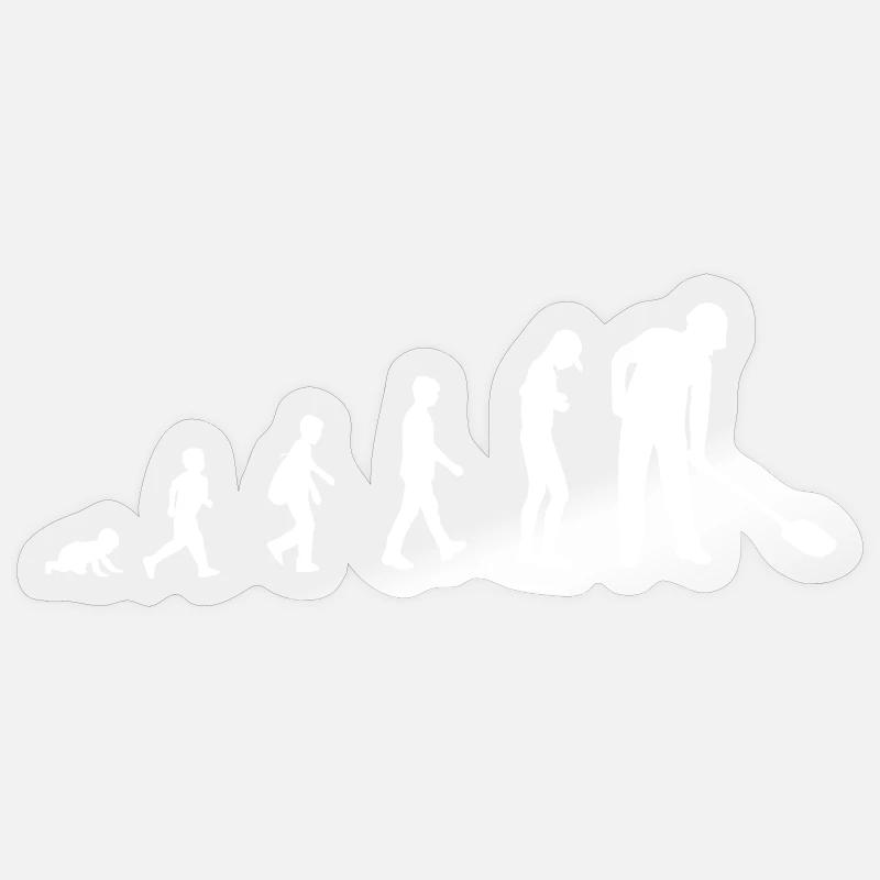 Evolution vom Baby zum Bauarbeiter Sticker Größe S (10 x 10 cm)