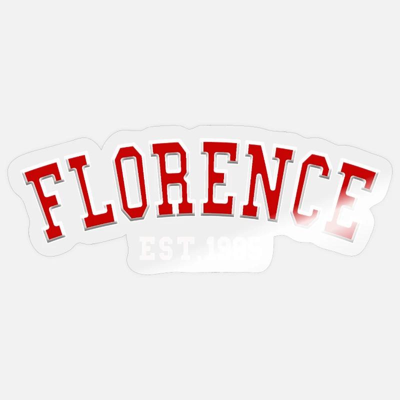 Florence Est. 1985 - Sticker taille S (10 x 10 cm) - brillant transparent