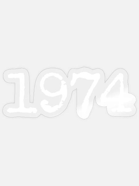 Legendär seit 1974 - Sticker Größe S (10 x 10 cm) - Transparent glänzend