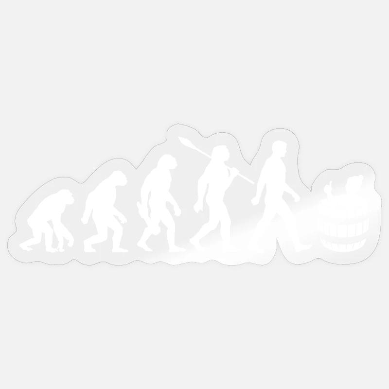 Evolution - Eisbader - Winterbaden - Eisbaden Sticker Größe S (10 x 10 cm)