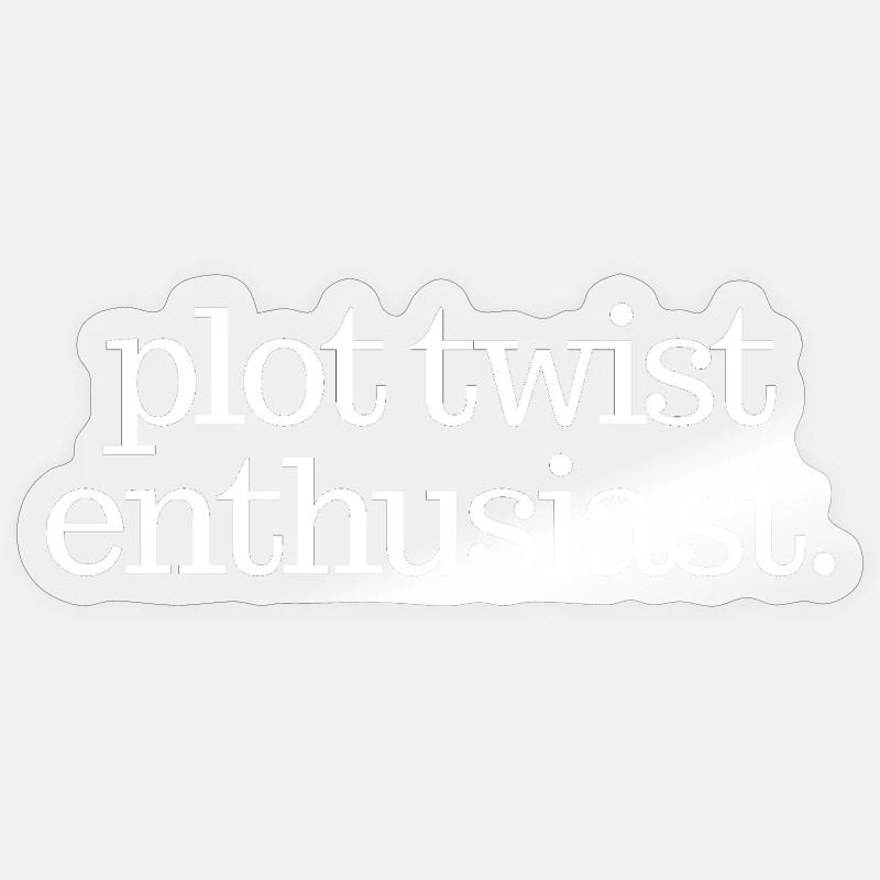 plot_twist - Sticker taille S (10 x 10 cm) - brillant transparent