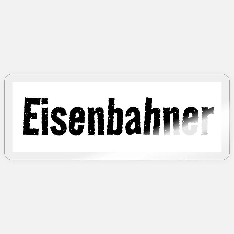Railroad Fan Train Rails Lover - Sticker size S (10 x 10 cm) - transparent glossy