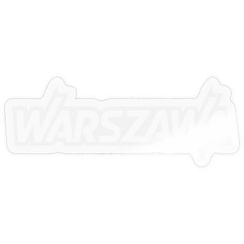 Warszawa - Warsaw block letters - Sticker size S (10 x 10 cm) - transparent glossy - Front