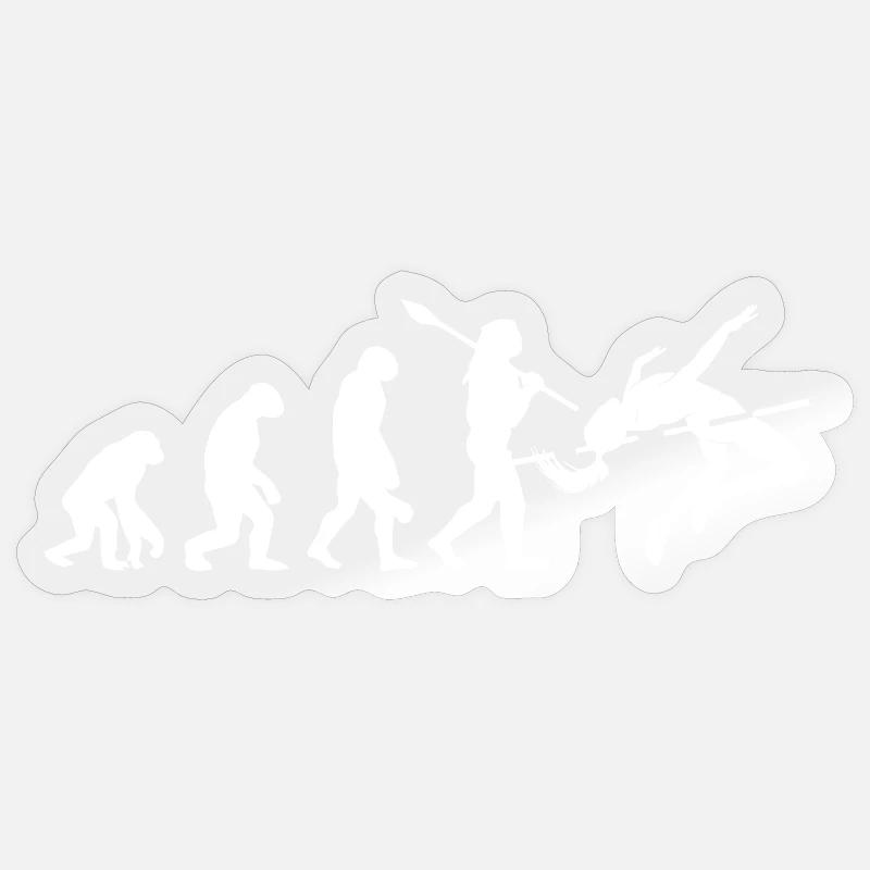 Hochsprung-Evolution-Athleten-Silhouetten-Kunst Sticker Größe S (10 x 10 cm)