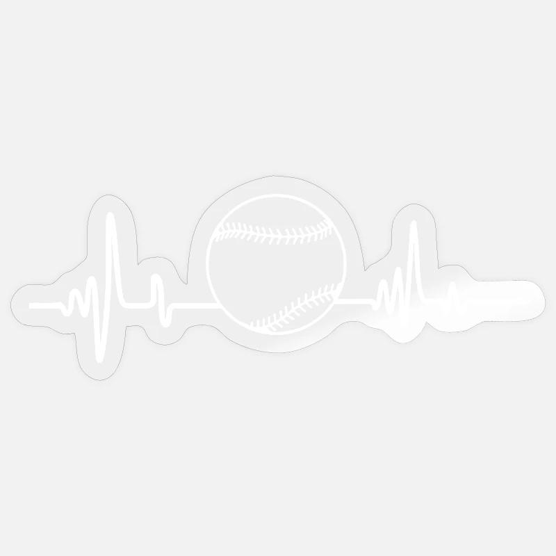 Base-ball - Sticker taille S (10 x 10 cm) - brillant transparent