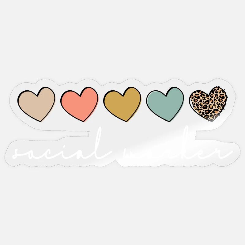Scénario de travailleur social sincère - Sticker taille S (10 x 10 cm) - brillant transparent
