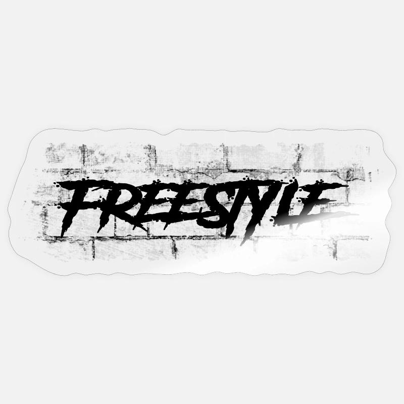 nage libre - Sticker taille S (10 x 10 cm) - brillant transparent