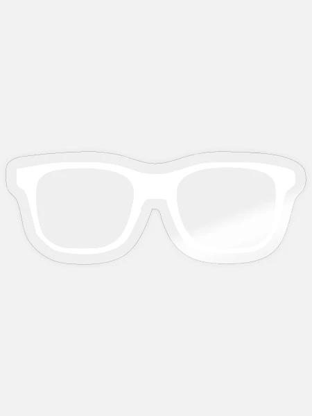 Brille Augenoptiker Geschenk Optiker - Sticker Größe S (10 x 10 cm) - Transparent glänzend