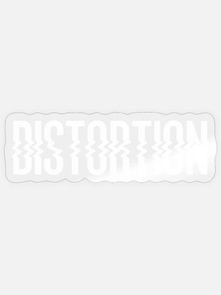 Distortion - Sticker Größe S (10 x 10 cm) - Transparent glänzend