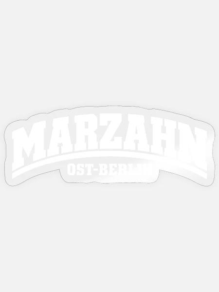 Marzahn - Ost-Berlin - Bezirk - Deutschland - Sticker Größe S (10 x 10 cm) - Transparent glänzend