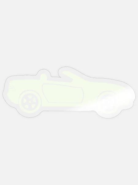 Auto Cabrio - Sticker Größe S (10 x 10 cm) - Transparent glänzend