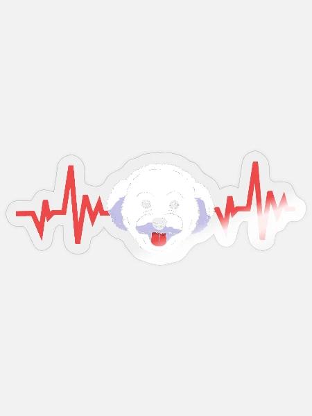 Bichon Frise Hund - Sticker Größe S (10 x 10 cm) - Transparent glänzend