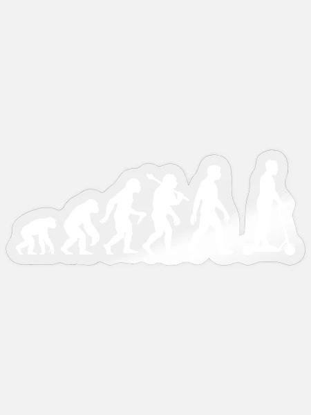 Roller Evolution Rollerfahrer Elektroroller - Sticker Größe S (10 x 10 cm) - Transparent glänzend