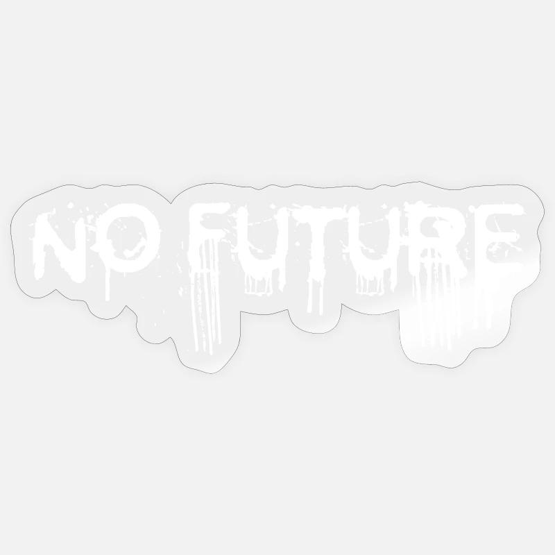 NO FUTURE (white) Sticker size S (10 x 10 cm)