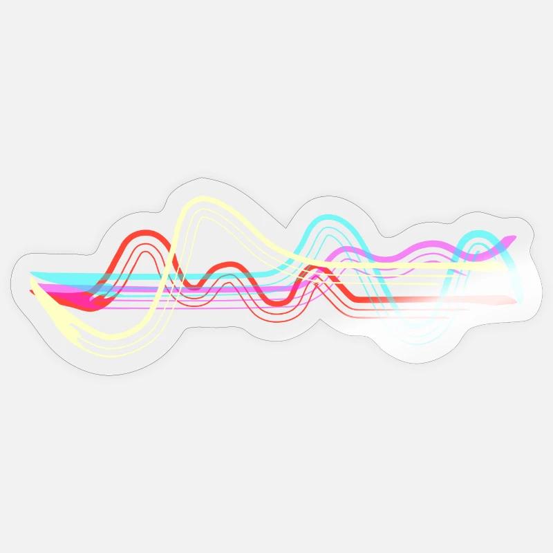 Lines. - Sticker size S (10 x 10 cm) - transparent glossy