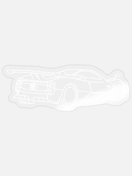 pagani Zonda - Sticker Größe S (10 x 10 cm) - Transparent glänzend