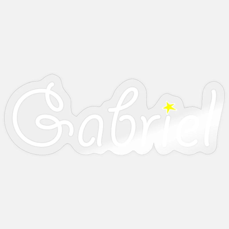Gabriel - Sticker size S (10 x 10 cm) - transparent glossy