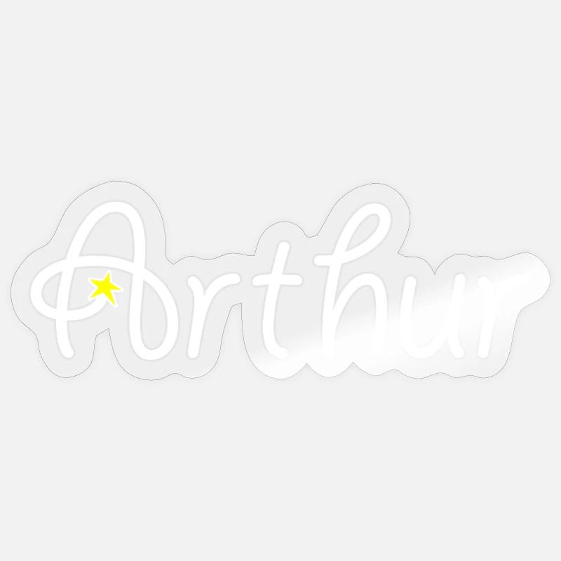 Arthur. - Sticker Größe S (10 x 10 cm) - Transparent glänzend