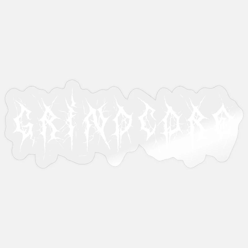 Grindcore - Sticker Größe S (10 x 10 cm) - Transparent glänzend