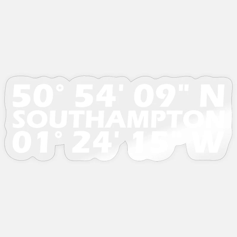 Southampton Coordinates Sticker size S (10 x 10 cm)