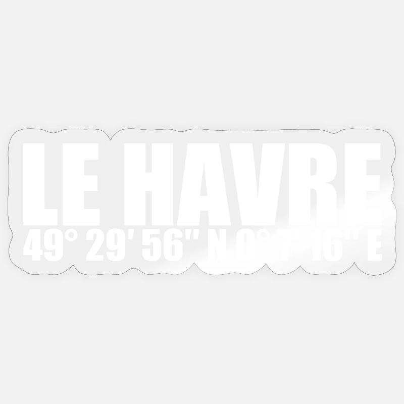 Le Havre Coordinates Sticker size S (10 x 10 cm)