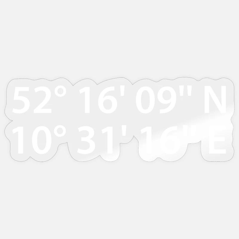 Braunschweig coordinates Sticker size S (10 x 10 cm)