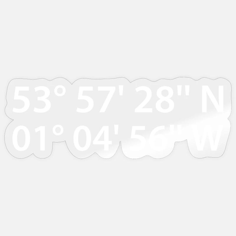 York Coordinates Sticker size S (10 x 10 cm)