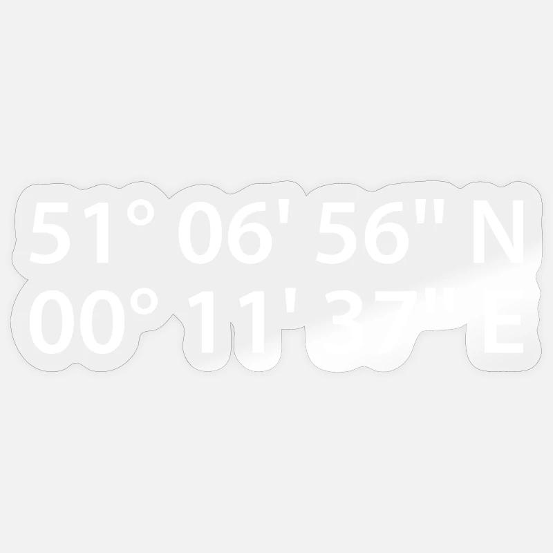 Coordonnées de Crawley Sticker taille S (10 x 10 cm)
