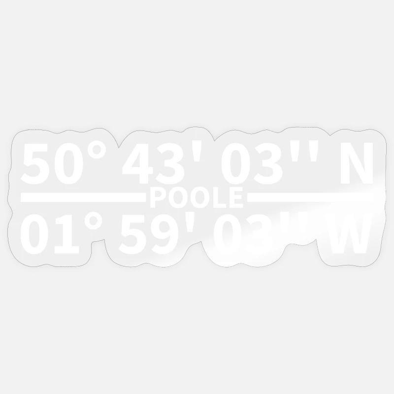 Poole coordinates Sticker size S (10 x 10 cm)