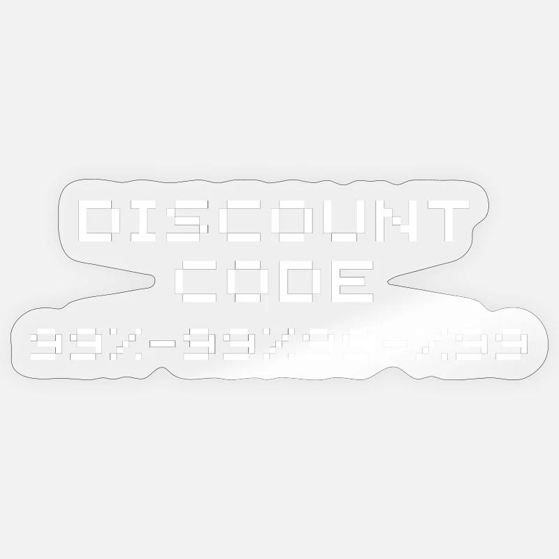 Rabattcode/Rabattcode 99 - Sticker Größe S (10 x 10 cm) - Transparent glänzend