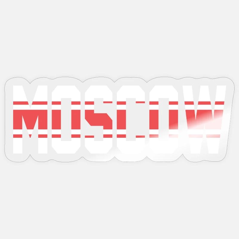 Moscou - Sticker taille S (10 x 10 cm) - brillant transparent