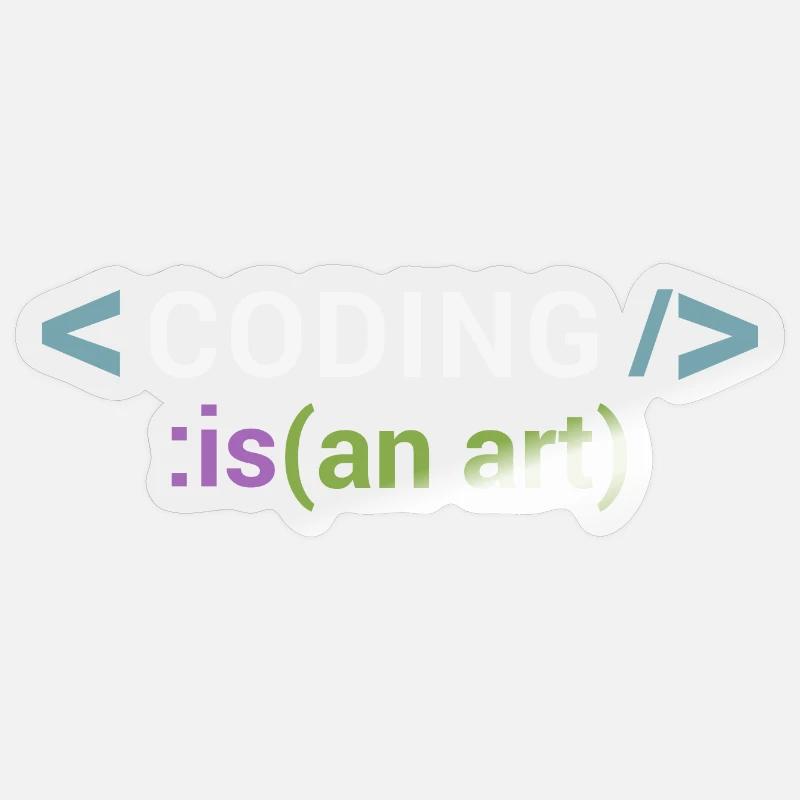 Programmieren ist eine Kunst - Sticker Größe S (10 x 10 cm) - Transparent glänzend