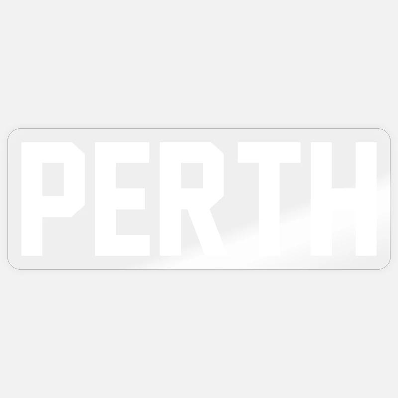 Perth - Sticker taille S (10 x 10 cm) - brillant transparent