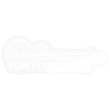 Ich habe Gitarre - Sticker Größe S (10 x 10 cm) - Transparent glänzend - Vorne