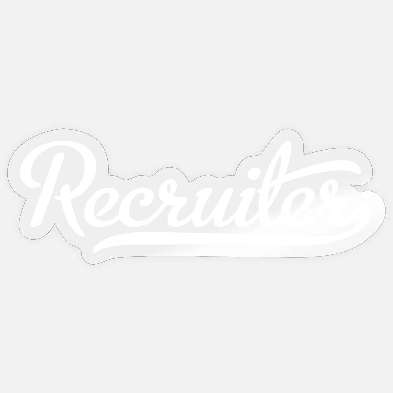 Recruteur - Sticker taille S (10 x 10 cm) - brillant transparent
