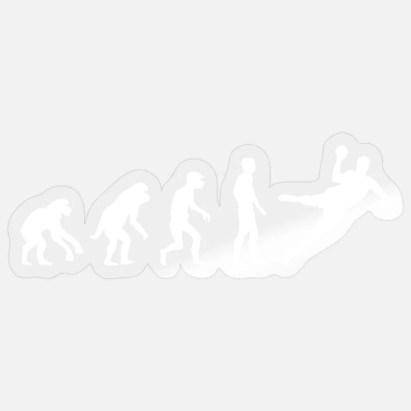 Icône des amis fans de l’équipe de handball Evolution - Sticker taille S (10 x 10 cm) - brillant transparent