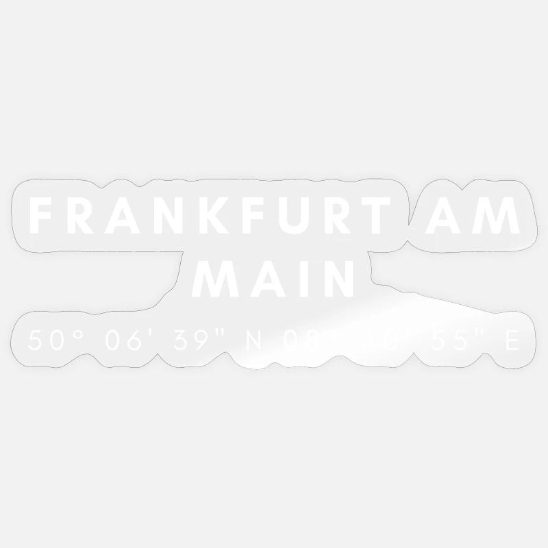 Frankfurt am Main coordinates Sticker size S (10 x 10 cm)