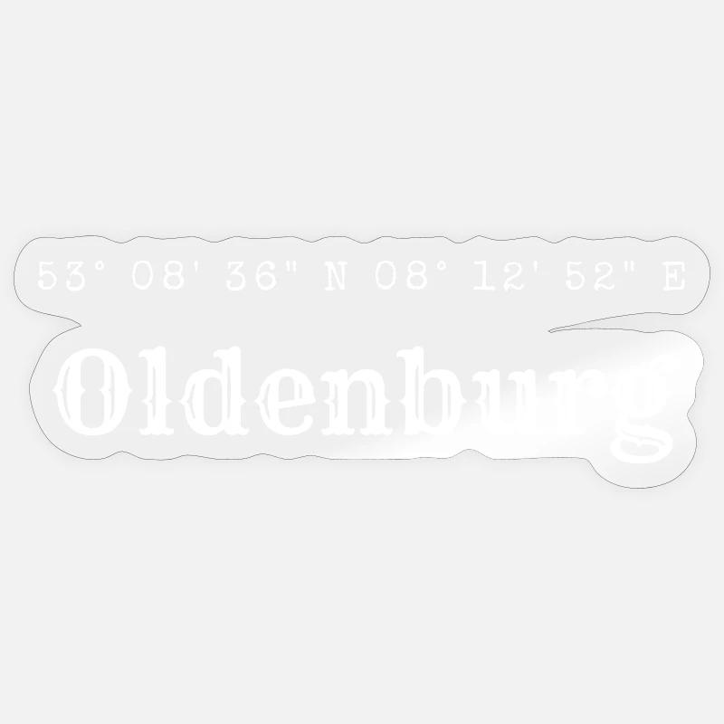 Oldenburg coordinates Sticker size S (10 x 10 cm)