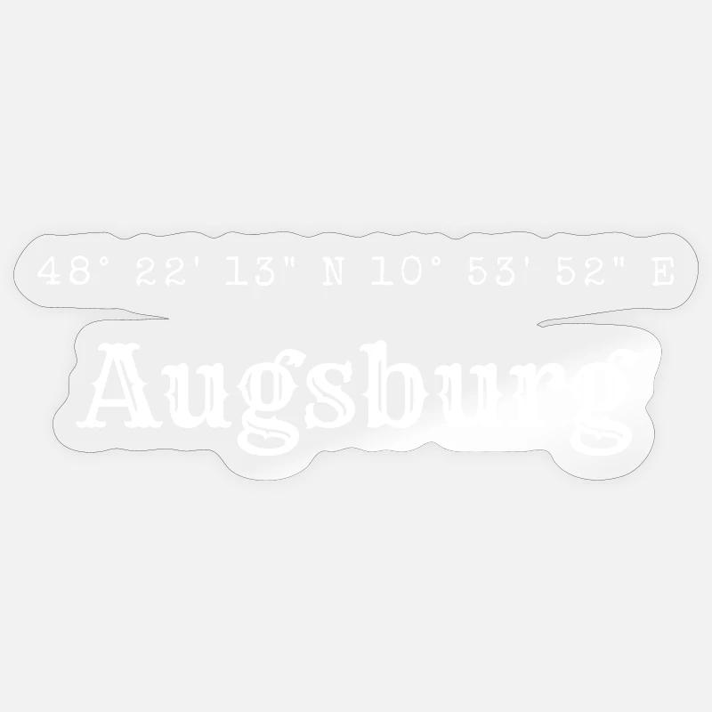 Augsburg coordinates Sticker size S (10 x 10 cm)