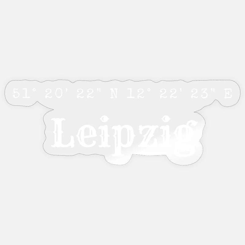 Leipzig coordinates Sticker size S (10 x 10 cm)