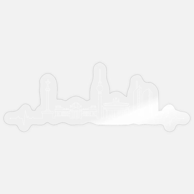Skyline der Stadt - Sticker Größe S (10 x 10 cm) - Transparent glänzend