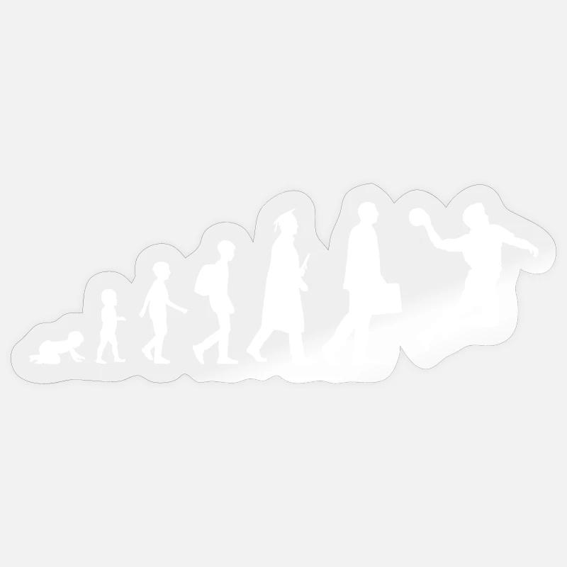 Evolution Handball - Sticker taille S (10 x 10 cm) - brillant transparent