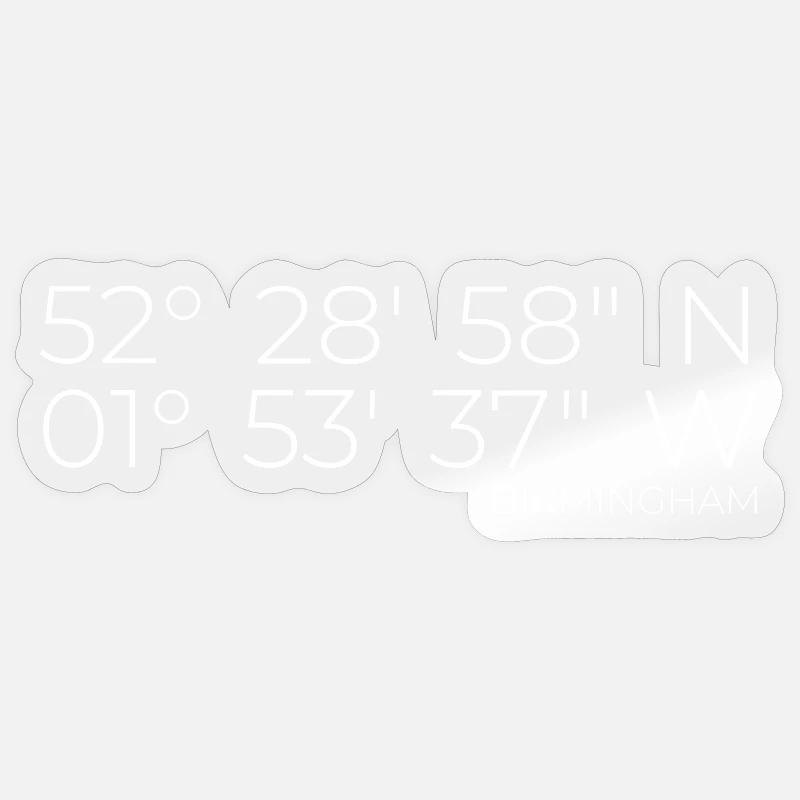 Coordinates: Birmingham, England Sticker size S (10 x 10 cm)