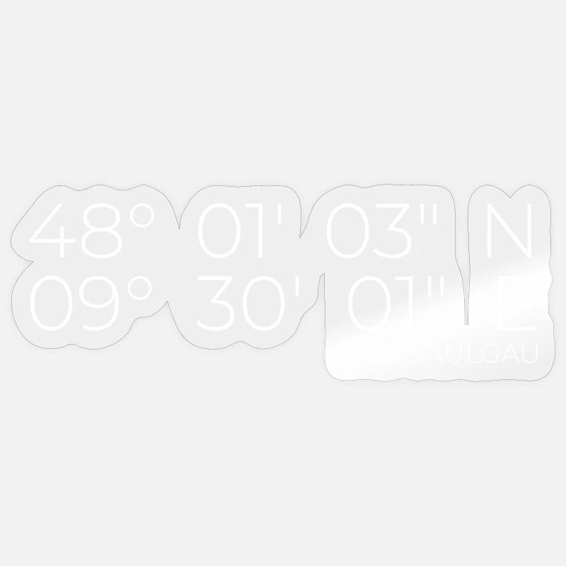 Coordonnées Bad Saulgau - Sticker taille S (10 x 10 cm) - brillant transparent