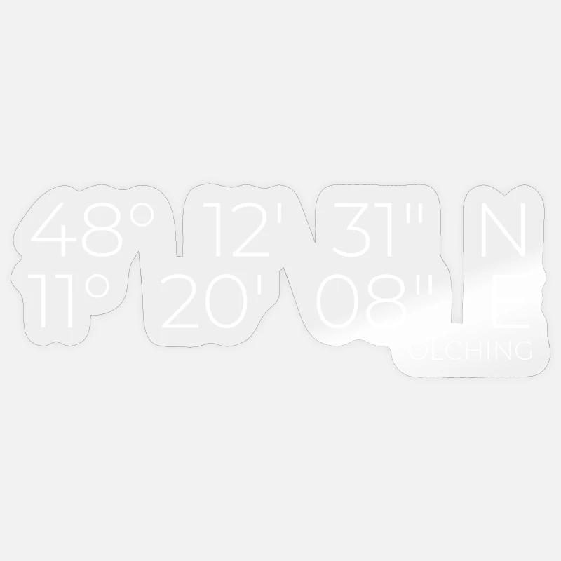 Coordinates Olching Bavaria Sticker size S (10 x 10 cm)