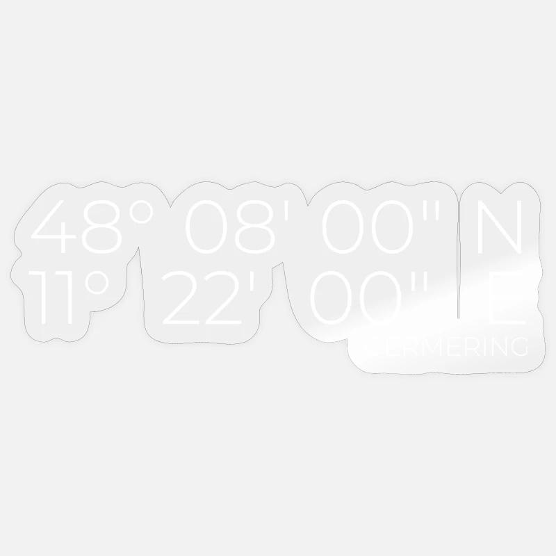 Coordinates Germering, Bavaria Sticker size S (10 x 10 cm)
