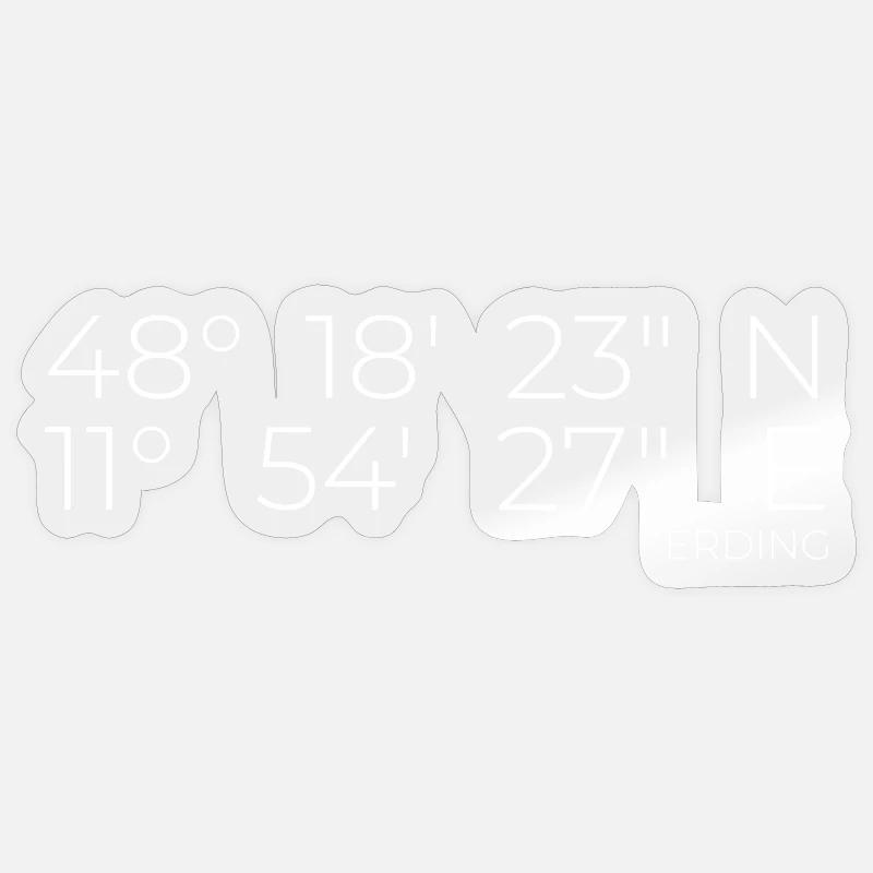 Coordinates Erding Sticker size S (10 x 10 cm)